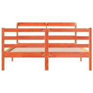 Рамка за легло без матрак, восъчнокафяв, 140x190 см, бор масив