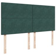 Боксспринг легло с матрак, тъмнозелено, 180x200 см, кадифе