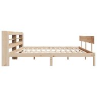 Рамка за легло без матрак 200x200 см масивна чамова дървесина