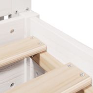 Рамка за легло без матрак, бял, 200x200 см, бор масив