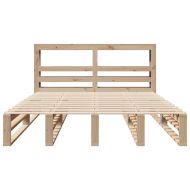 Рамка за легло без матрак, 150x200 см, масивна чамова дървесина