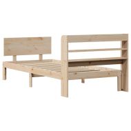 Рамка за легло с табла, 75x190 см, борово дърво масив