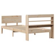 Рамка за легло с табла, 90x190 см, борово дърво масив