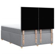 Боксспринг легло с матрак, светлосиво, 140x200 см, плат