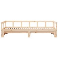 Дневно легло без матрак, 90x190 см, борово дърво масив