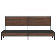 Метална рамка за легло, без матрак, кафяв дъб, 200x200 см