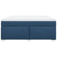 Боксспринг легло с матрак, синьо, 180x200 см, плат