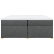 Боксспринг легло с матрак, тъмносиво, 200x200 см, плат