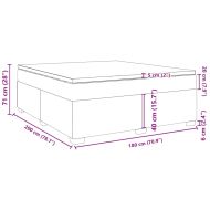 Боксспринг легло с матрак, светлосиво, 180x200 см, плат