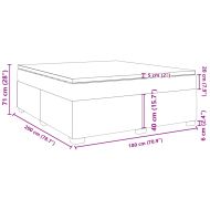 Боксспринг легло с матрак, черно, 180x200 см, плат