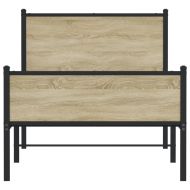 Метална рамка за легло, без матрак, сонома дъб, 100x190 см