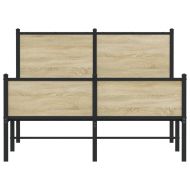 Метална рамка за легло, без матрак, сонома дъб, 120x200 см