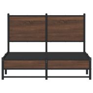 Метална рамка за легло, без матрак, кафяв дъб, 120x190 см