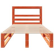 Рамка за легло без матрак, восъчнокафяв, 75x190 см, бор масив