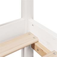 Рамка за легло с табла без матрак, бяла, 100x200 см