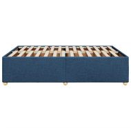 Рамка за легло без матрак, синя, 160x200 см, плат