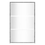 Шкаф за обувки с огледало, 3 нива, сив сонома, 63x17x102,5 см