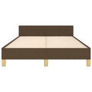 Рамка за легло без матрак, тъмнокафява, 120x200 см, плат