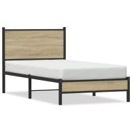 Метална рамка за легло, без матрак, сонома дъб, 80x200 см