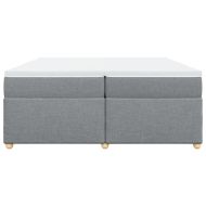 Боксспринг легло с матрак, светлосиво, 200x200 см, плат