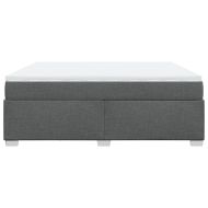 Боксспринг легло с матрак, тъмносиво, 180x200 см, плат