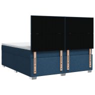 Боксспринг легло с матрак, синьо, 180x200 см, плат