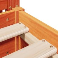 Рамка за легло без матрак, восъчнокафяв, 180x200 см, бор масив