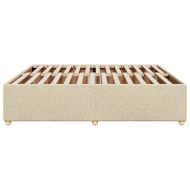 Рамка за легло без матрак, кремава, 180x200 см, плат