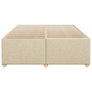 Рамка за легло без матрак, кремава, 140x200 см, плат