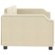 Кушетка, кремава, 90x200 см, текстил