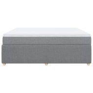 Боксспринг легло с матрак, светлосиво, 200x200 см, плат