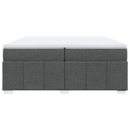 Боксспринг легло с матрак, тъмносиво, 200x200 см, плат