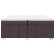 Боксспринг легло с матрак, тъмнокафяво, 200x200 см, плат