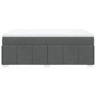 Боксспринг легло с матрак, тъмносиво, 140x200 см, плат