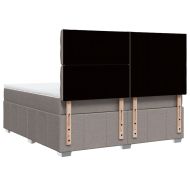 Боксспринг легло с матрак, таупе, 180x200 см, плат