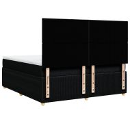 Боксспринг легло с матрак, черно, 180x200 см, плат