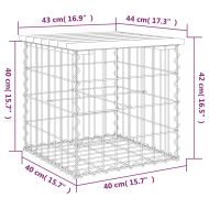 Градинска пейка дизайн габион 43x44x42 см дугласко дърво масив