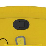 Масажен реклайнер стол, жълт, кадифе