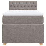 Боксспринг легло с матрак, таупе, 90x200 см, плат