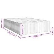 Рамка за легло без матрак, тъмнокафява, 140x190 см, плат