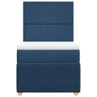 Боксспринг легло с матрак, синьо, 80x200 см, плат