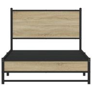 Метална рамка за легло, без матрак, сонома дъб, 100x190 см