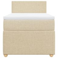 Боксспринг легло с матрак, кремава, 80x200 см, плат