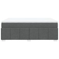 Боксспринг легло с матрак, тъмносиво, 160x200 см, плат