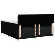 Боксспринг легло с матрак, черно, 180x200 см, плат