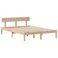 Рамка за легло без матрак, 140x190 см, масивна чамова дървесина