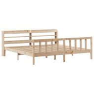 Рамка за легло без матрак 200x200 см масивна чамова дървесина