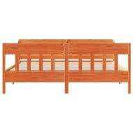 Рамка за легло без матрак, восъчнокафяв, 200x200 см, бор масив