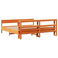 Рамка за легло без матрак, восъчнокафяв, 200x200 см, бор масив