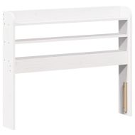 Рамка за легло без матрак, бял, 100x200 см, бор масив